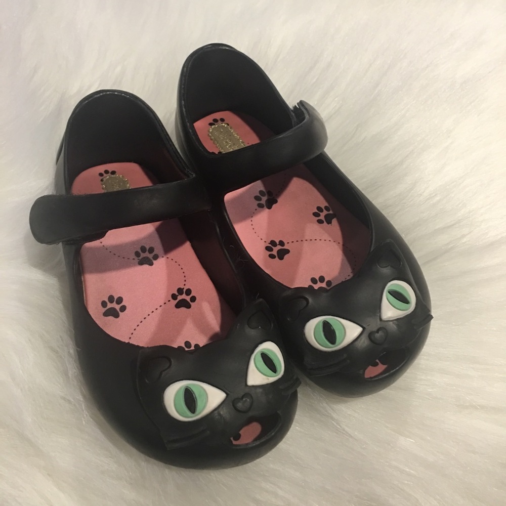 Authentic *Size 9* Mini Melissa’s Black Cats